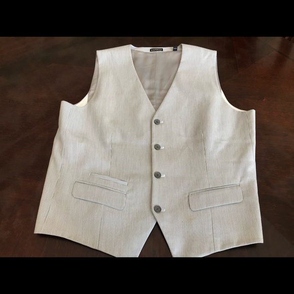 Three Piece Express Producer Suit Pinstriped